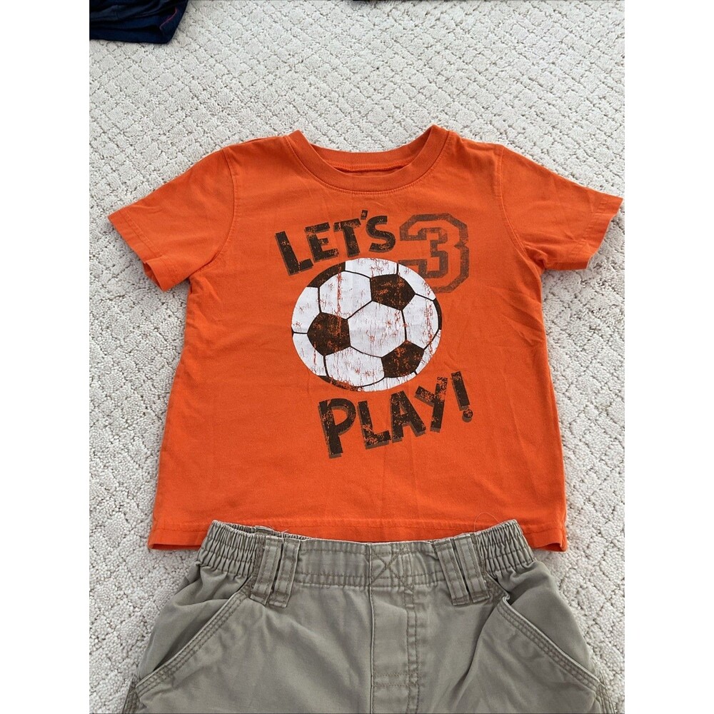 Circo Boys Shirt Shorts Matching Set,tan Shorts 4T,orange Shirt 5T(runs Small) - Picture 4 of 16